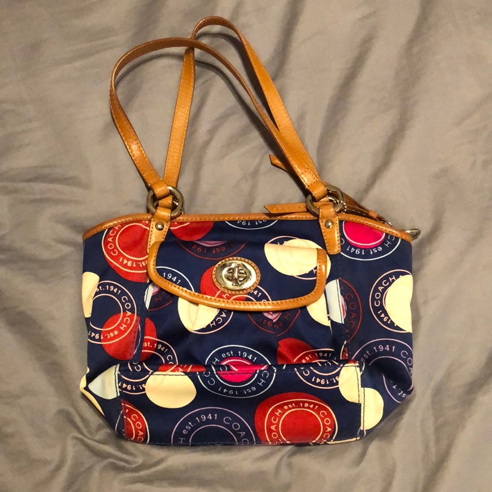 Blue Coach purse